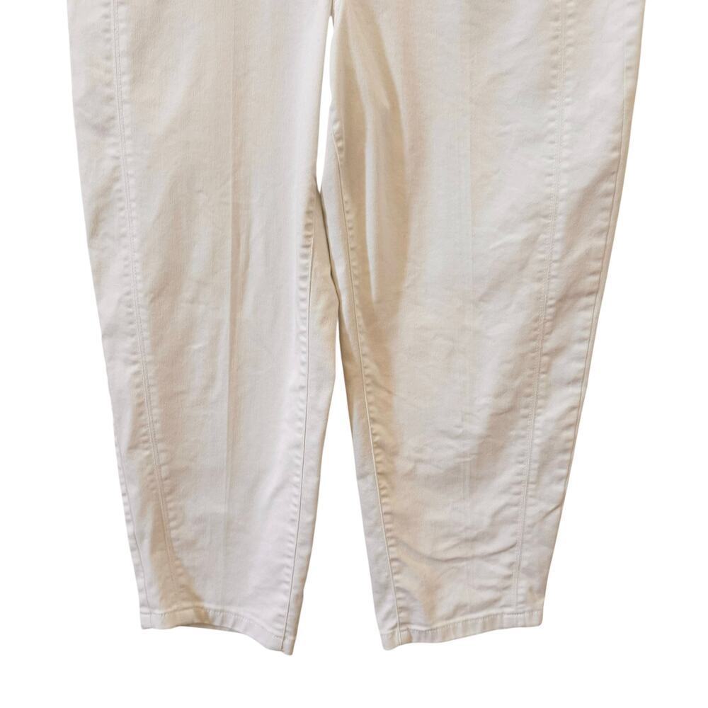 Talbots Relaxed Tapered Barrel Leg Jeans White Size 14P - Picture 6 of 11
